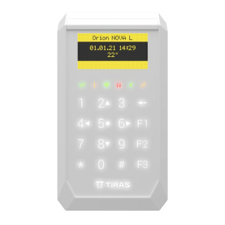 Сенсорна клавіатура TIRAS Technologies K-PAD OLED (white) для керування охоронною системою Orion NOVA II