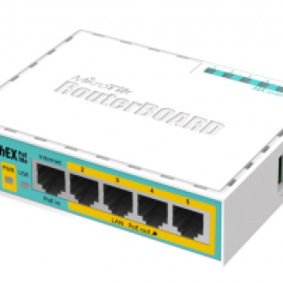 Маршрутизатор MikroTik hEX PoE lite 5xFE/PoE, 1xUSB, RouterOS L4 (RB750UPr2)