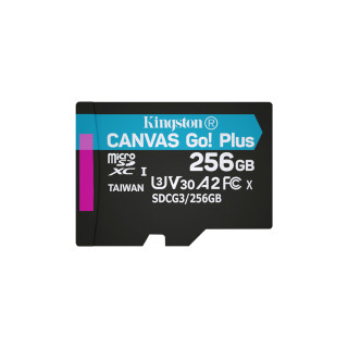 Карта пам'яті Kingston MicroSDXC 256GB Canvas Go! Plus Class 10 UHS-I U3 V30 A2 (SDCG3/256GBSP)