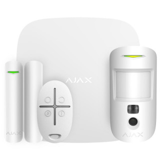 Комплект бездротової сигналізації Ajax StarterKit Cam white з фотоверифікацією тривог