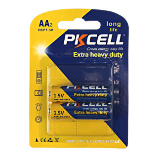 Батарейка PKCELL Extra Heavy Duty AA R6P 1.5V, 2шт./блістер