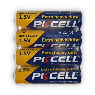 Батарейка PKCELL Extra Heavy Duty AA R6P 1.5V, 4шт./плівка