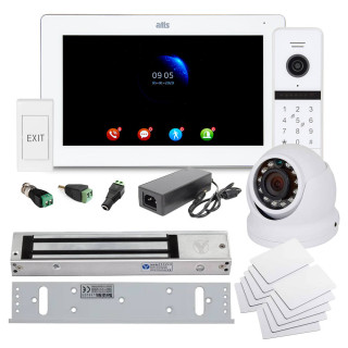 Комплект «ATIS Smart Офіс» – Wi-Fi відеодомофон 7" з підтримкою Tuya Smart, відеопанель зі зчитувачем, електромагнітний замок та 2Мп MHD-відеокамера для організації проходу в приміщення по к
