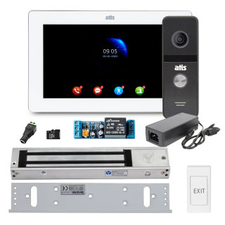 Комплект «ATIS Smart Будинок» – Wi-Fi відеодомофон 7" з переадресацією виклику на мобільний телефон через Tuya Smart + відеопанель 2Мп та контроль доступу за допомогою електромагнітного замк
