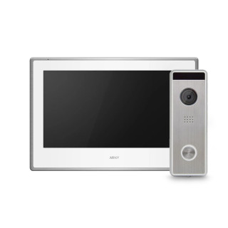 Комплект відеодомофону Arny AVD-750 (2Mpx) white+silver + Tantos Triniti HD